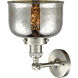Franklin Restoration Large Bell 1 Light 8 inch Brushed Satin Nickel Sconce Wall Light in Silver Plated Mercury Glass, Franklin Restoration