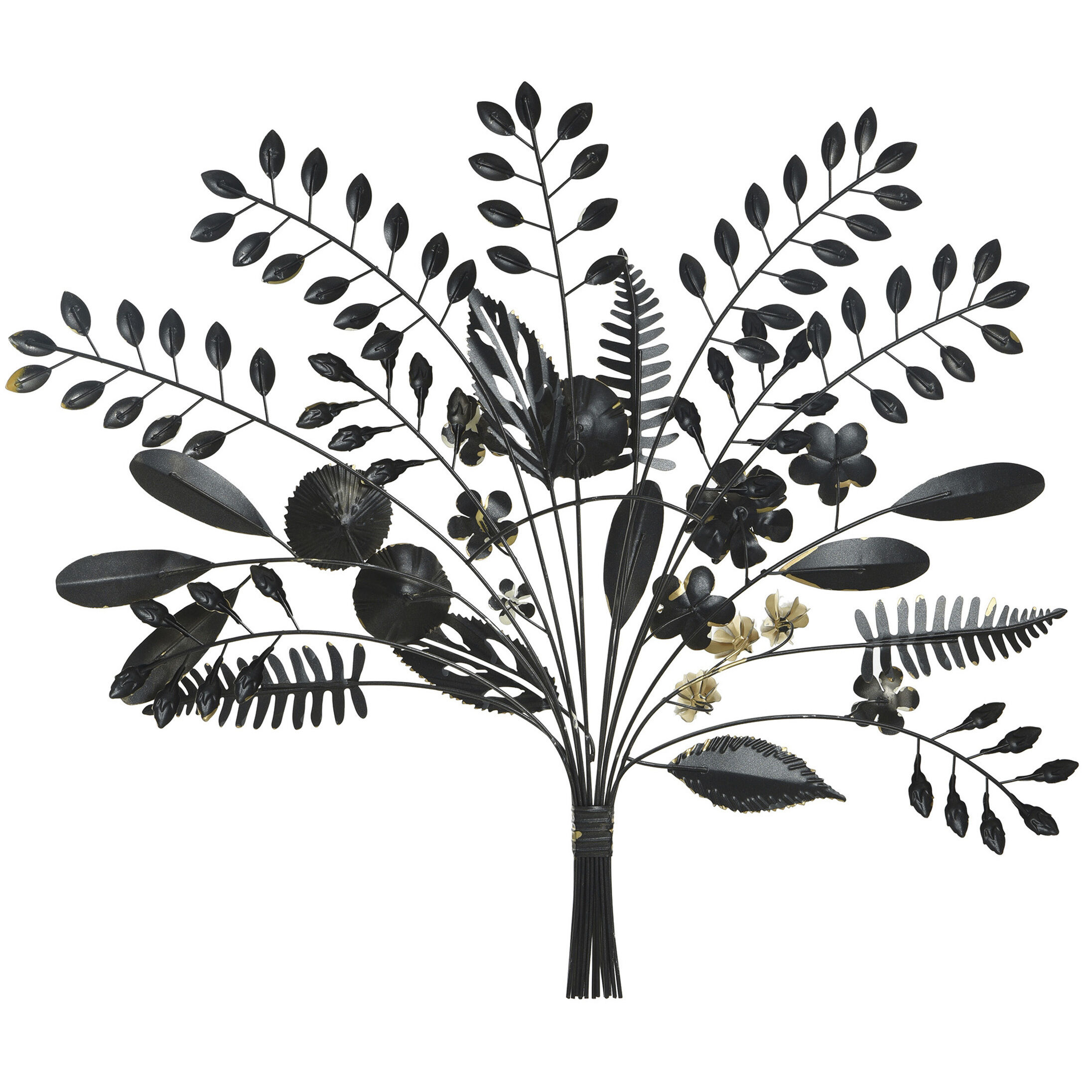 Lilian White/Gold/Brown Wall Art