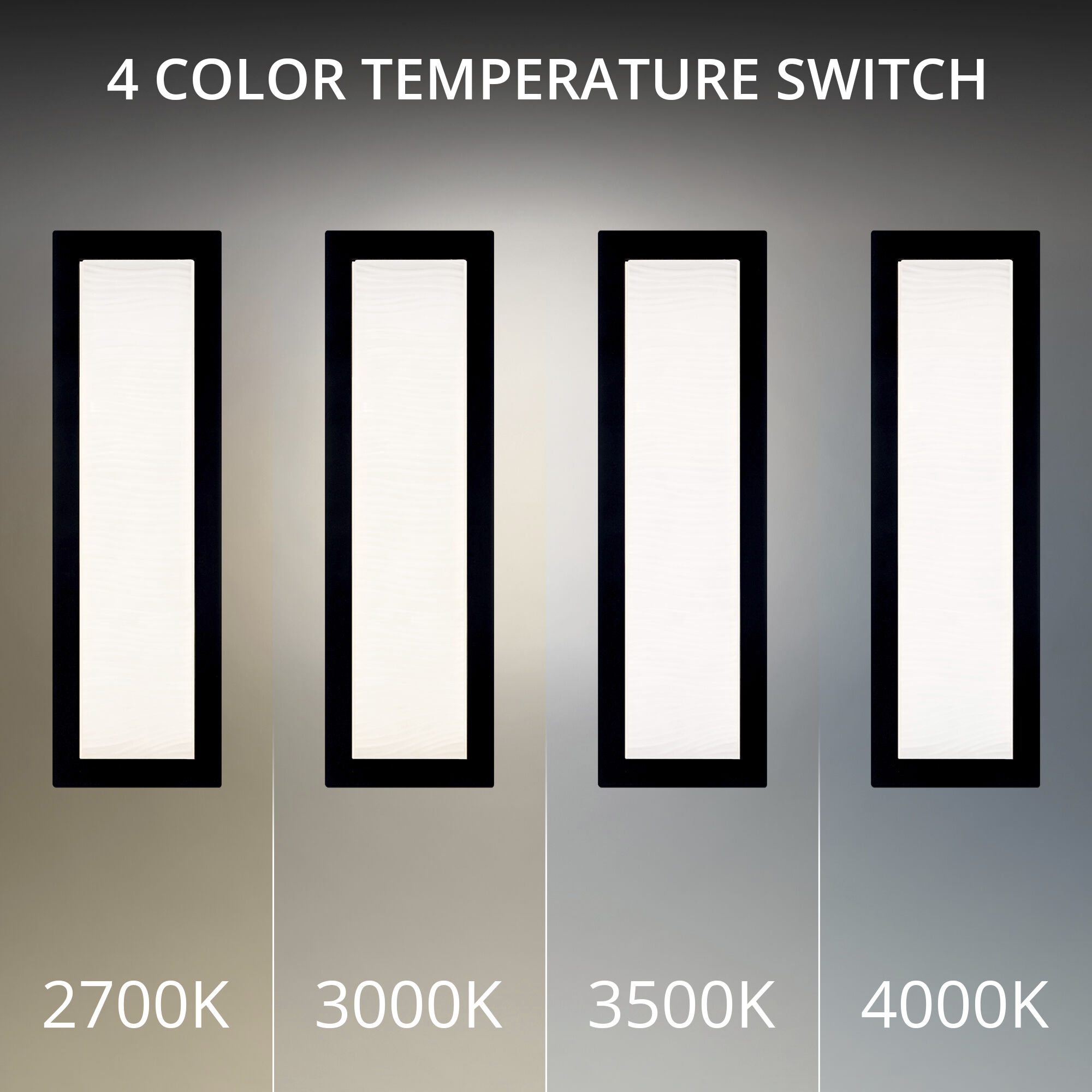 Wavelet LED 20 inch Black Outdoor Wall Light in 3500K, dweLED