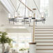 Lucian 8 Light 36.13 inch Polished Nickel/Clear Crystal Chandelier Ceiling Light in Clear Glass