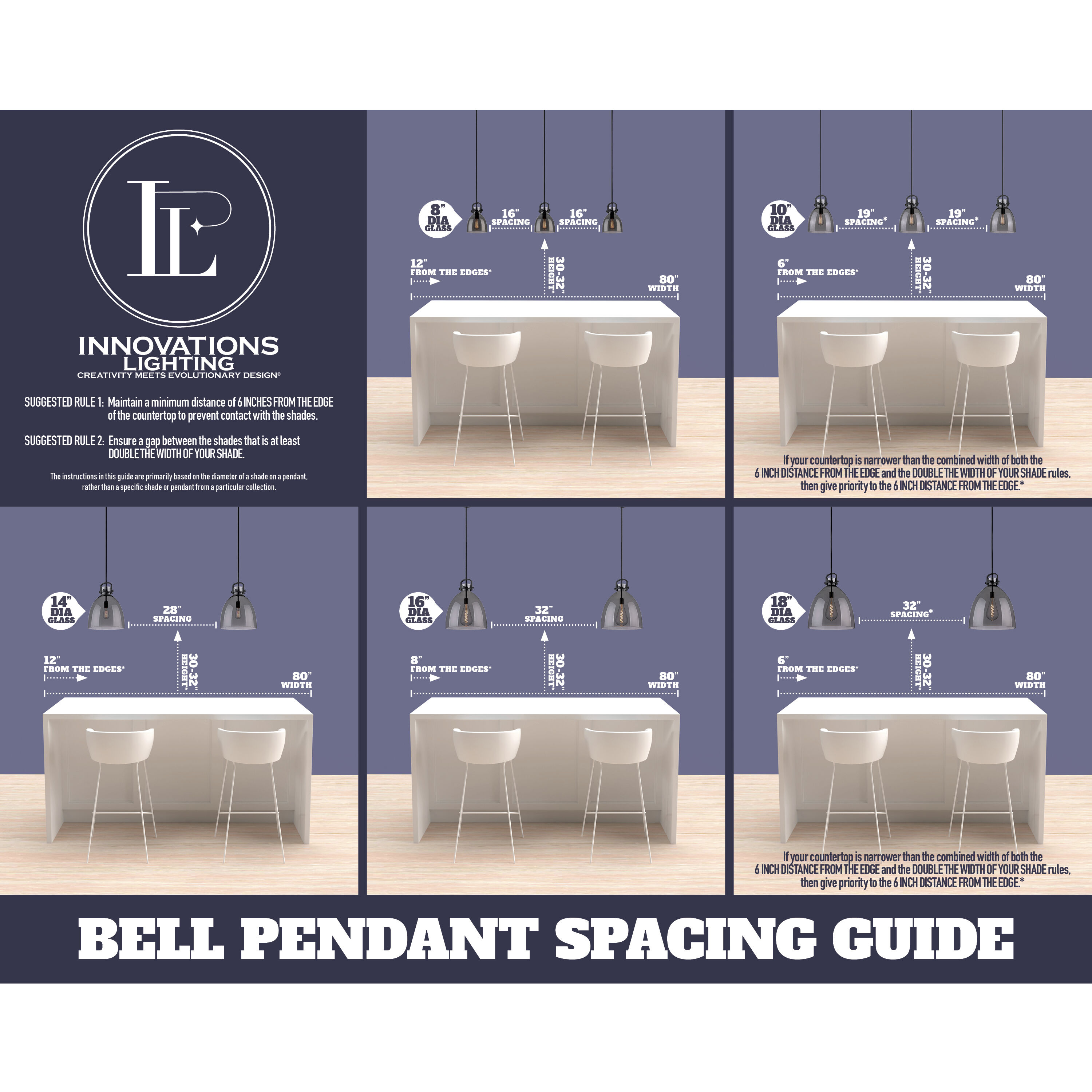 Ballston X-Large Bell LED 8 inch Antique Copper Pendant Ceiling Light in Plated Smoke Glass