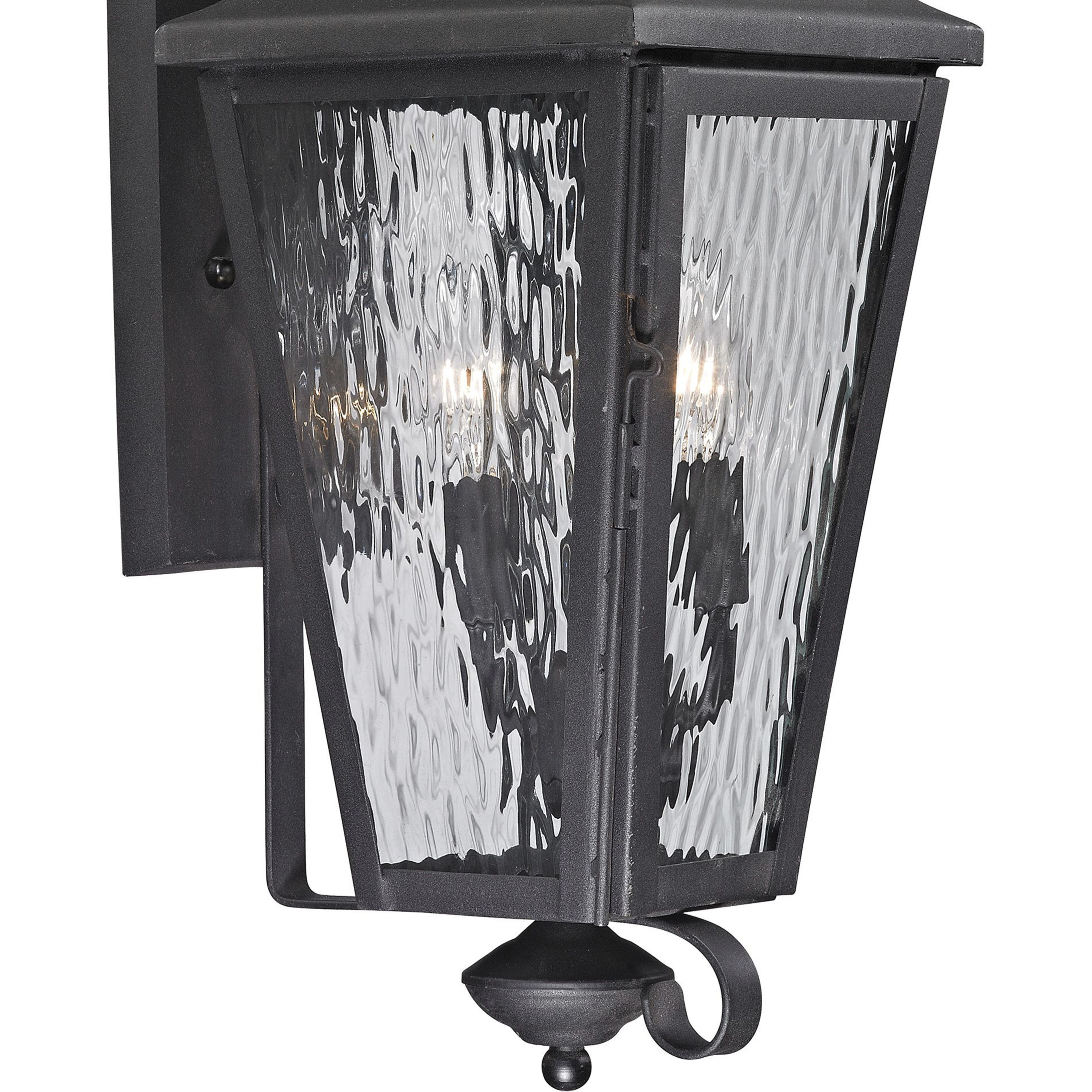 Forged Brookridge 3 Light 30 inch Charcoal Outdoor Wall Sconce