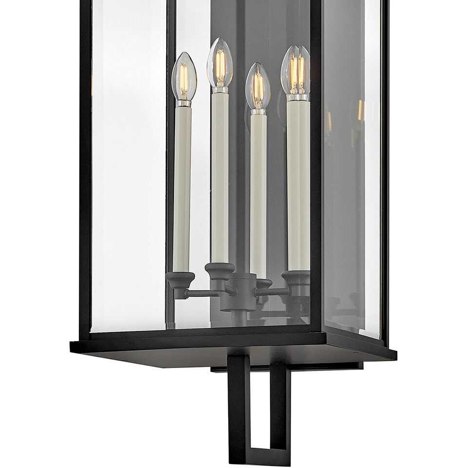 Estate Series Weymouth 4 Light 45.5 inch Black Outdoor Wall Mount