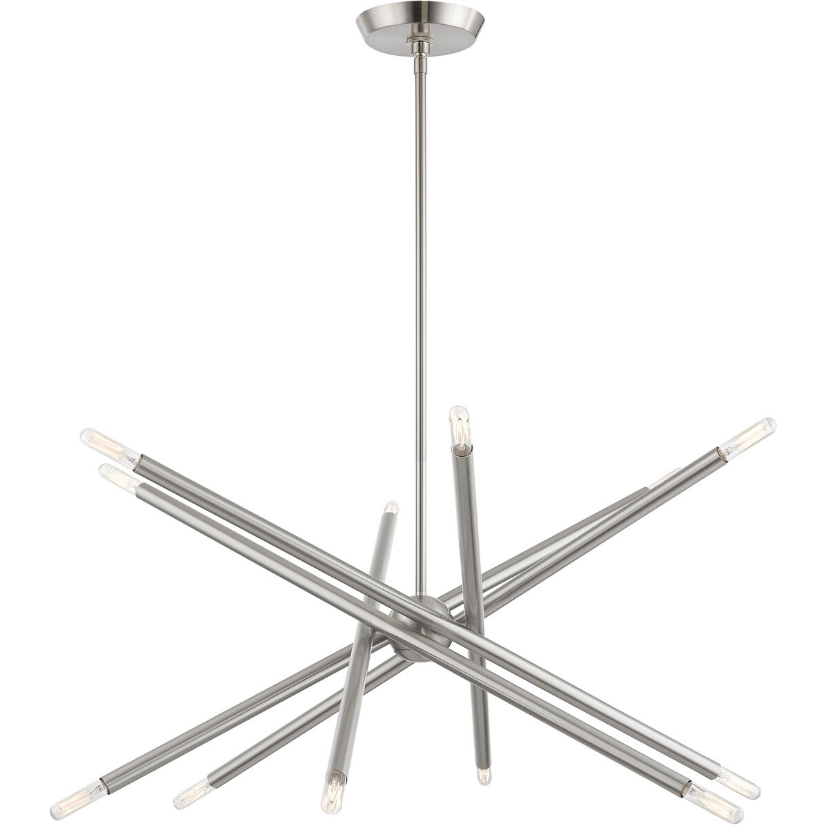 Soho 12 Light 28 inch Brushed Nickel Chandelier Ceiling Light