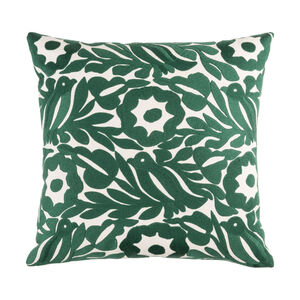 Pallavi 22 X 22 inch Off-White and Green Pillow Cover