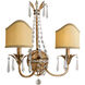 Palais 2 Light 21 inch Imperial Gold Wall Bracket Wall Light