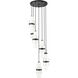 Cayden 7 Light 18 inch Matte Black Chandelier Ceiling Light
