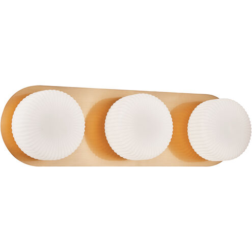 Knobbel Wall Sconce Wall Light in Opal, Aged Gold Brass