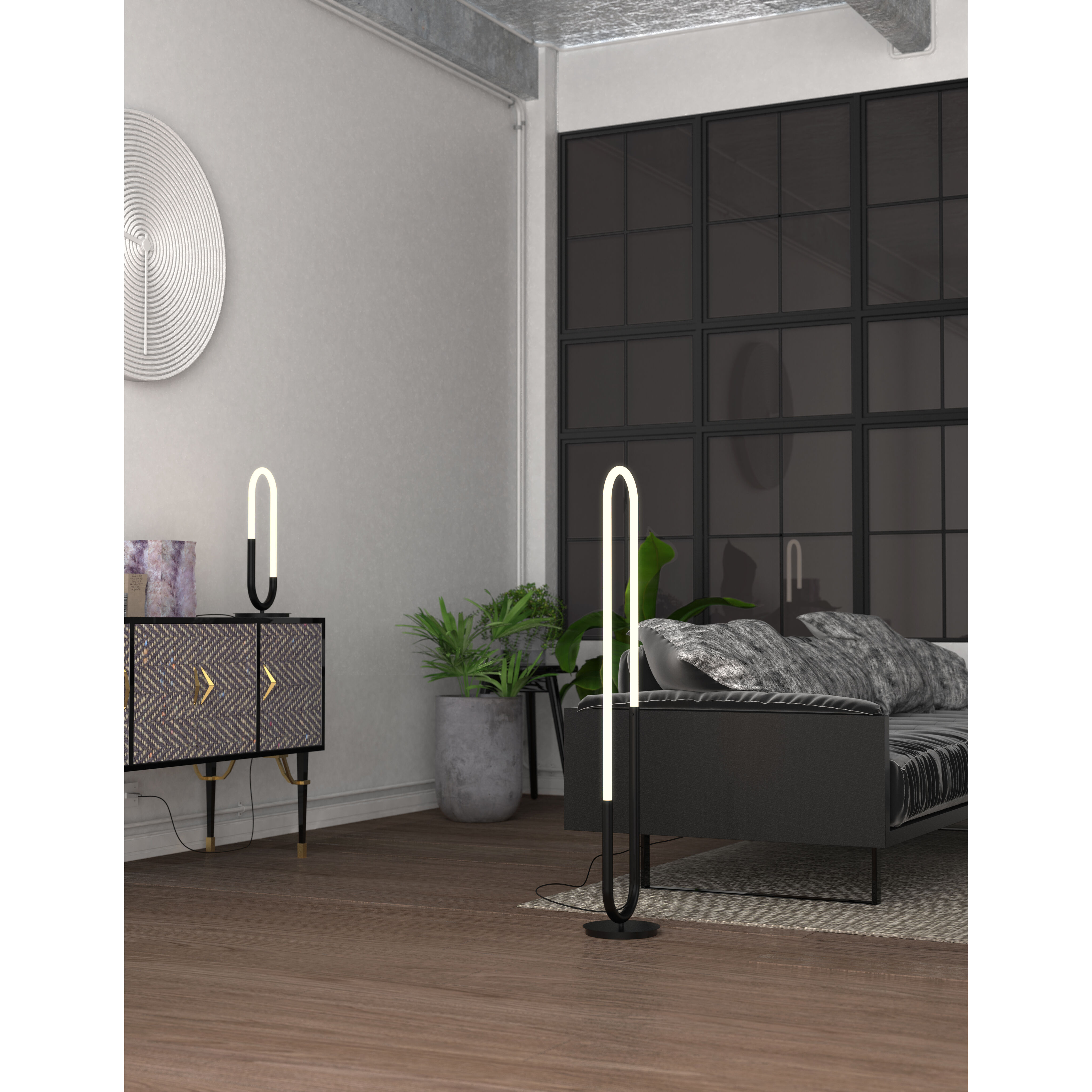 Huron 22.38 inch 11.00 watt Black Table Lamp Portable Light