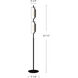 Hilo 63.5 inch 17 watt Black Floor Lamp Portable Light
