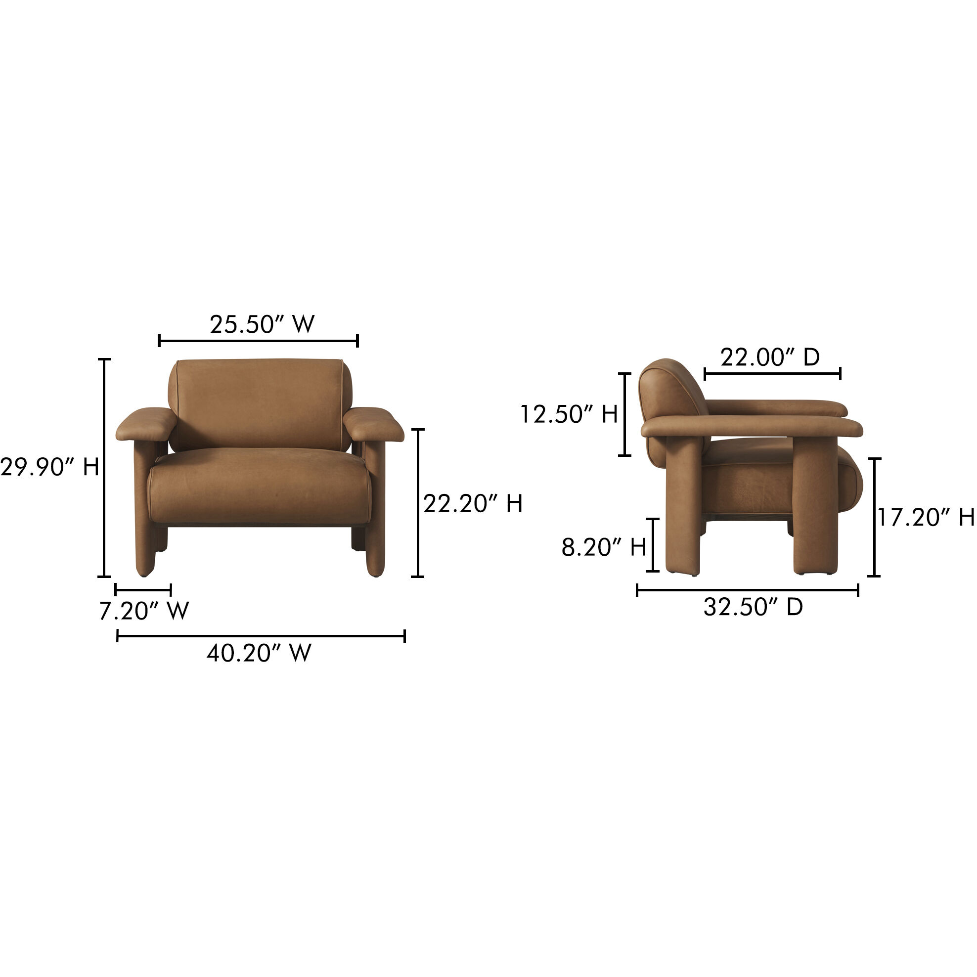 Marcello Brown Lounge Chair