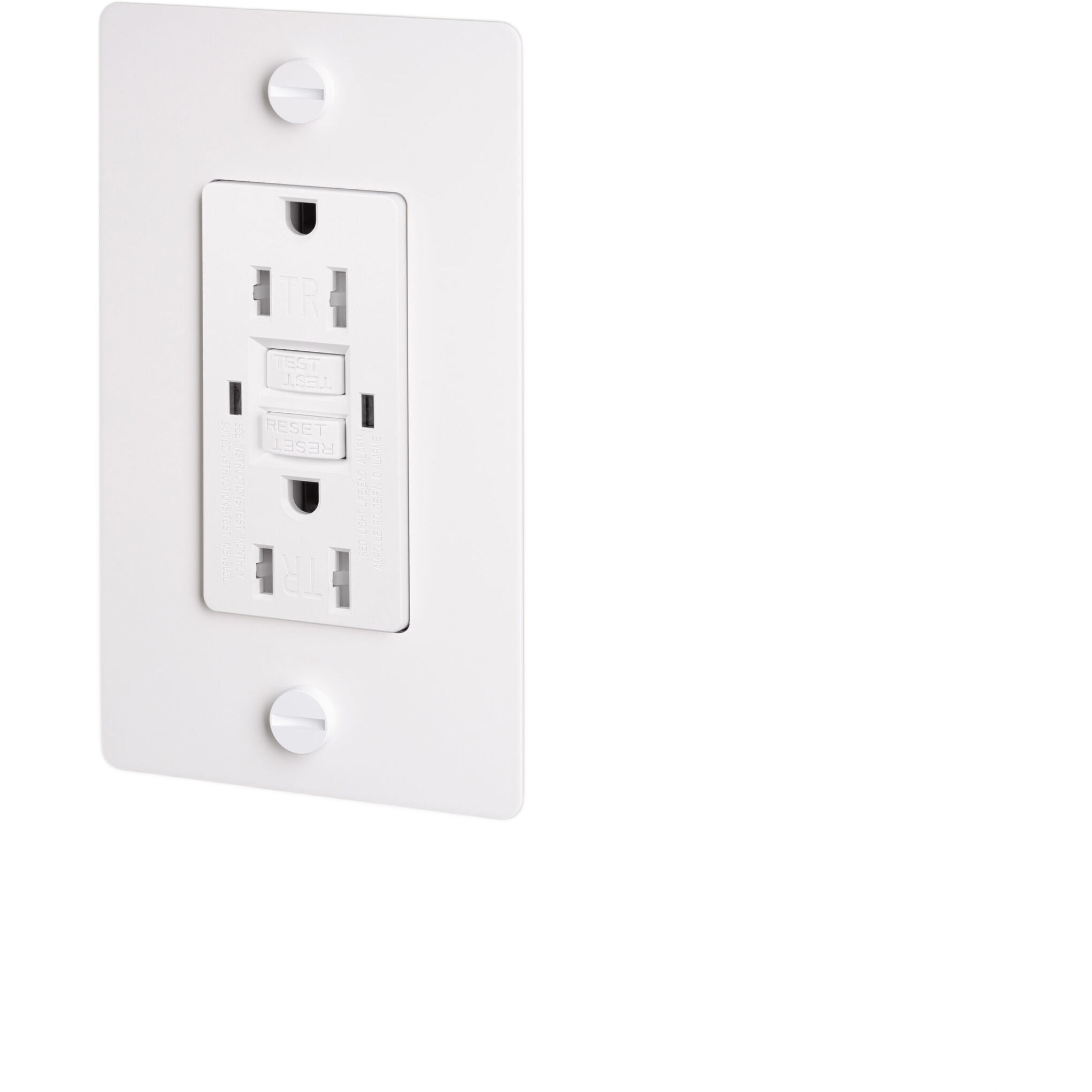 1G Duplex 125 White Outlet, GFCI