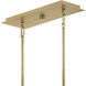 Selene LED 55 inch Lacquered Brass Chandelier Ceiling Light in Swirled, Linear & Oval