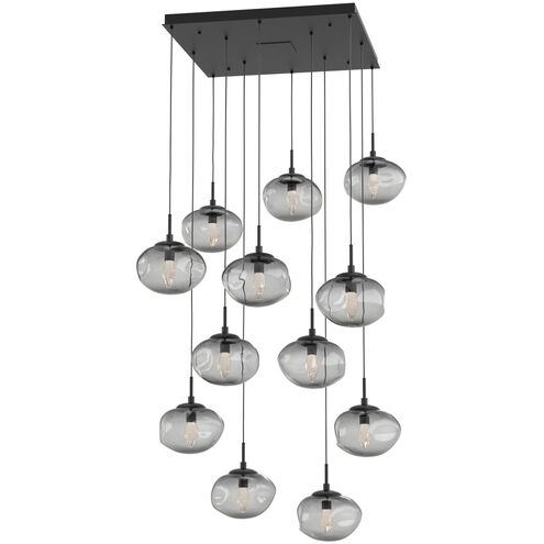 Nova LED LED Matte Black Chandelier Ceiling Light, Square Multi-Port