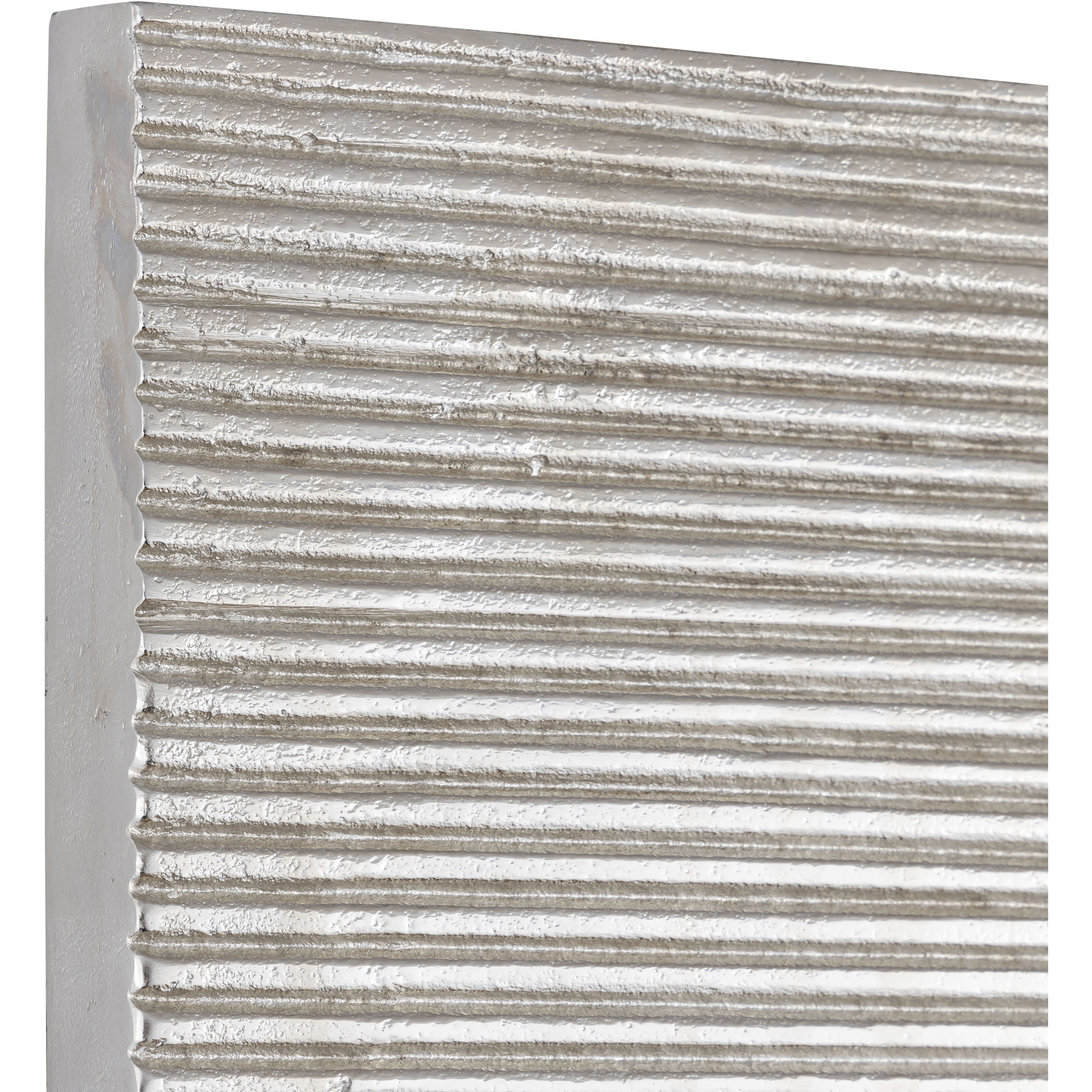 Flute 48 X 36 inch Nickel with Mirror Wall Mirror