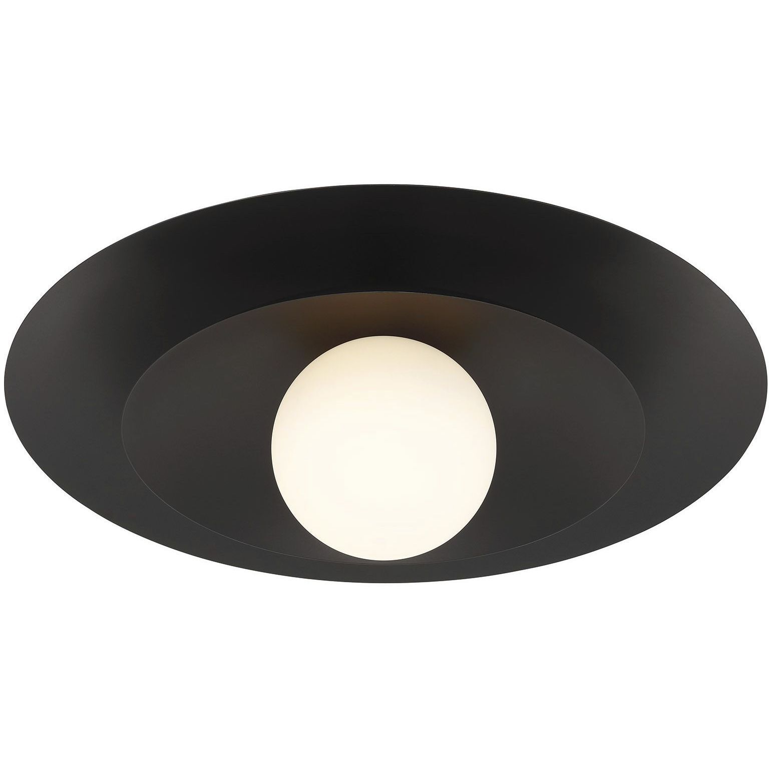Sherrer 1 Light 20 inch Matte Black Semi-Flush Ceiling Light