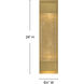 MOCO Rune LED 24 inch Heritage Brass Outdoor Wall Mount Lantern