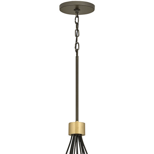 Astrid 11 Light 33.5 inch Metallic Matte Bronze with Deluxe Gold Indoor Chandelier Ceiling Light
