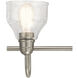 Avery 3 Light 24 inch Brushed Nickel Wall Mt Bath 3 Arm Wall Light