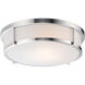 Rogue 3 Light 17 inch Satin Nickel Flush Mount Ceiling Light