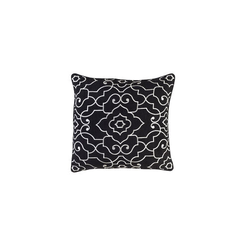 Adagio 20 X 20 inch Black and Cream Throw Pillow