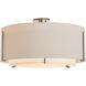Exos 3 Light 29.3 inch Natural Iron Semi-Flush Ceiling Light in Natural Anna/Flax, Large