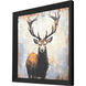 Majestic Deer Brown and Blue and Orange Framed Art