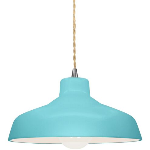 Radiance 1 Light 11.5 inch Reflecting Pool and Brushed Nickel Pendant Ceiling Light
