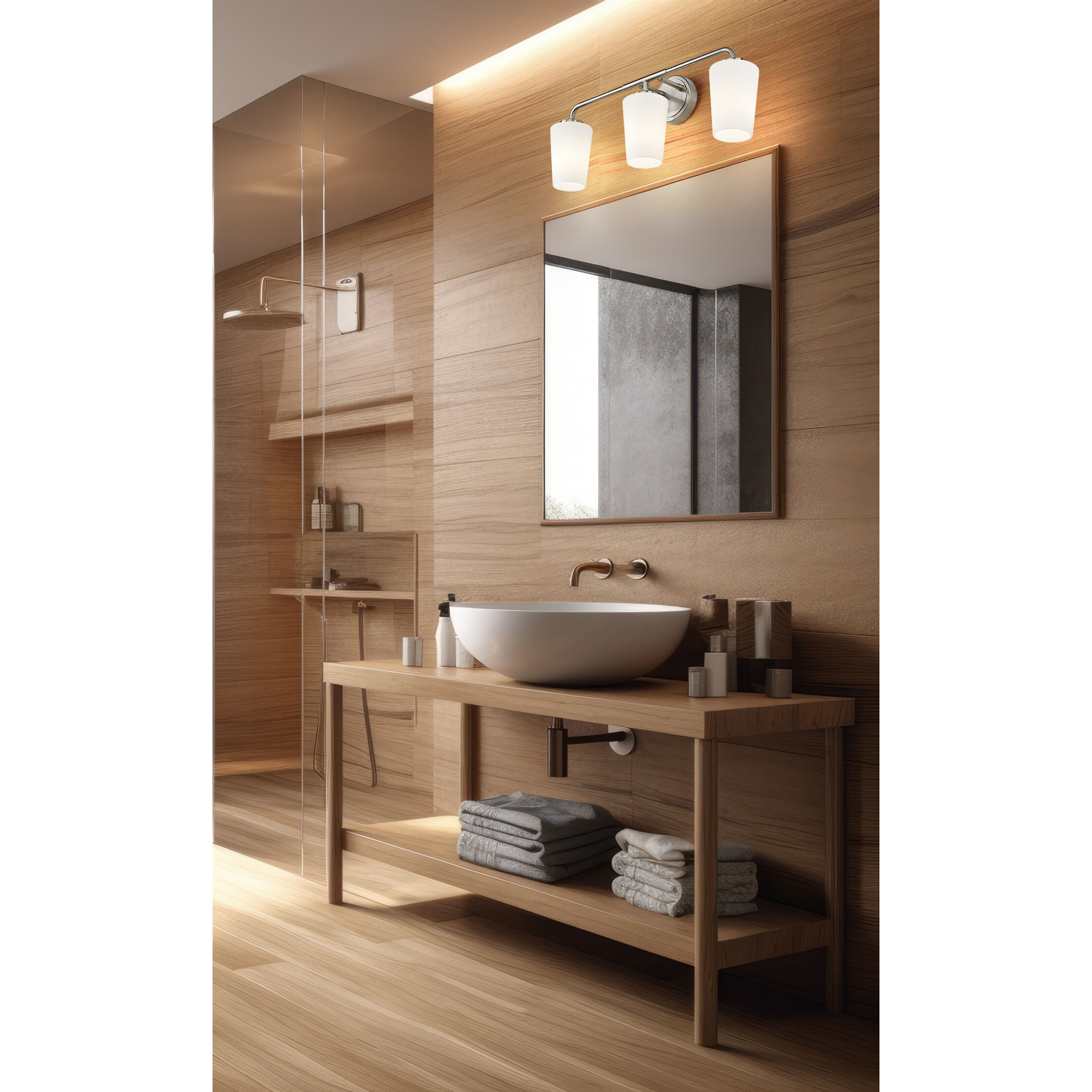 Montford 3 Light 24 inch Brushed Nickel Bath Vanity Light Wall Light