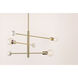 Slater 3 Light 66 inch Aged Brass Chandelier Ceiling Light