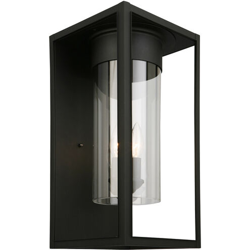 Walker Hill 1 Light 18 inch Matte Black Outdoor Wall Light