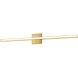 Alexander LED 35.5 inch Aged Brass Linear Vanity Wall Light, Color Changing