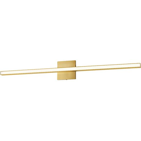Alexander LED 35.5 inch Aged Brass Linear Vanity Wall Light, Color Changing