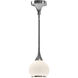 Alora Mood Hazel 1 Light 6.63 inch Chrome Pendant Ceiling Light in Opal Glass