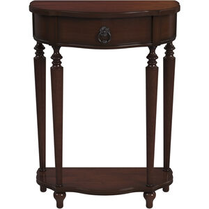 Ashby Demilune Console Table with Storage in Medium Brown
