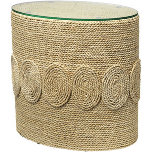 Barbados Oval 20 X 20 inch Off-White Side Table