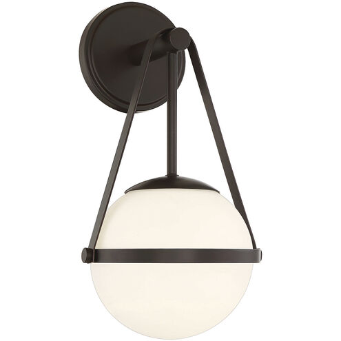 Polson 1 Light 8 inch Matte Black Wall Sconce Wall Light, Essentials