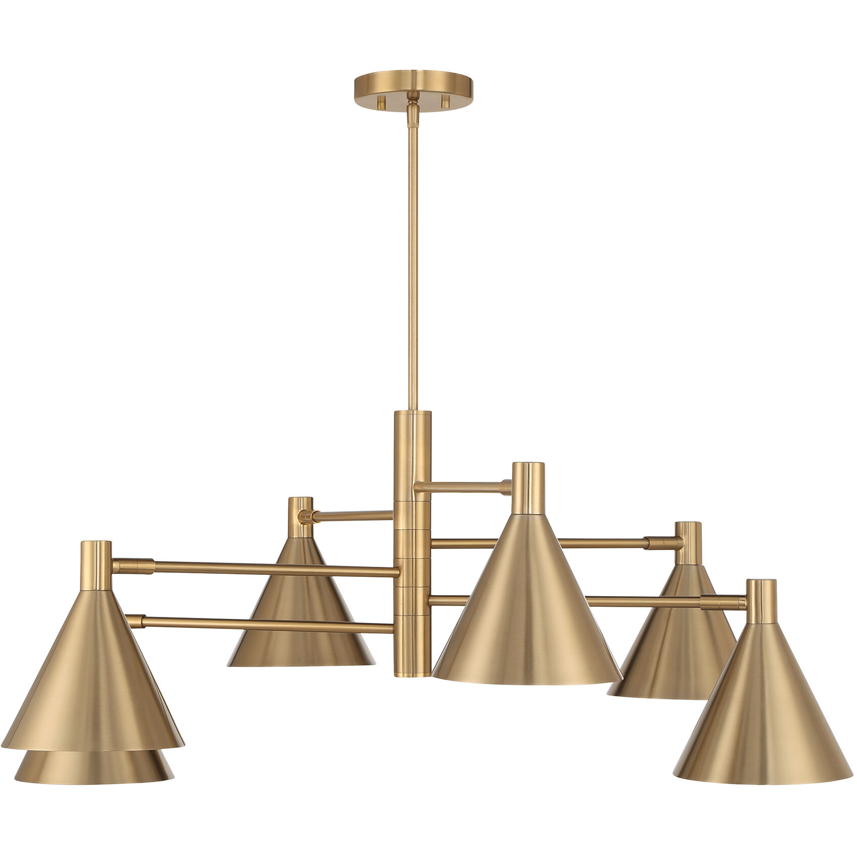 Pharos 6 Light 38 inch Noble Brass Chandelier Ceiling Light