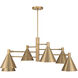 Pharos 6 Light 38 inch Noble Brass Chandelier Ceiling Light