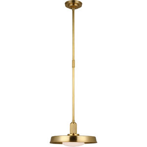 Chapman & Myers Ruhlmann LED 14 inch Antique-Burnished Brass Factory Pendant Ceiling Light