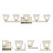 Weston LED 5 inch Glazed Nickel Bath Vanity Light Wall Light