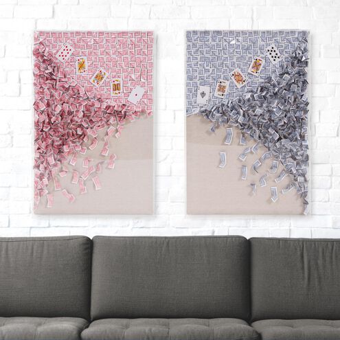 5 Straight Blue/Natural Recycled Wall Art