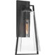 Costa 1 Light 21.5 inch Sand Coal Black Outdoor Wall Sconce