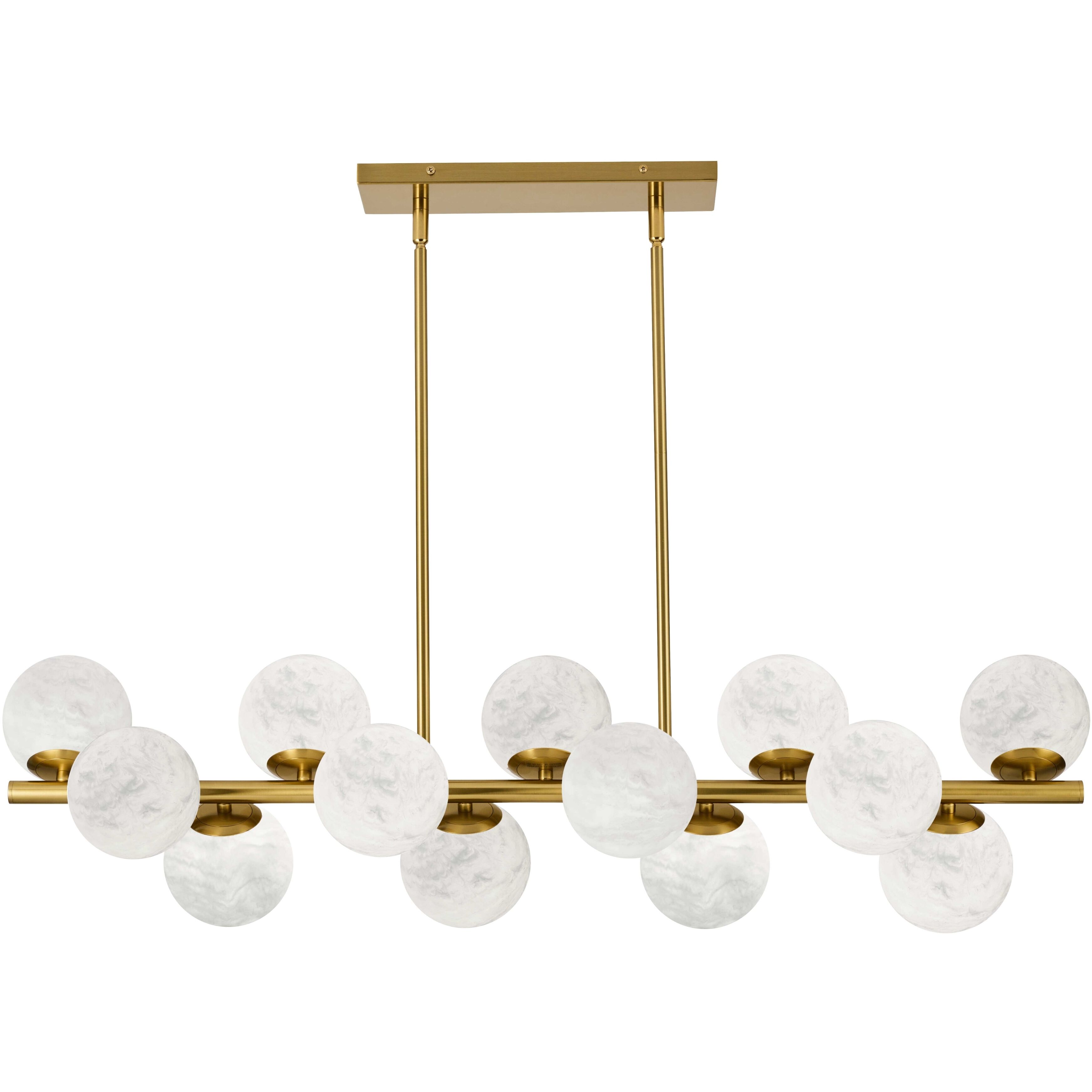 Giovanna LED 40 inch Aged Brass Horizontal Pendant Ceiling Light