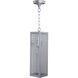 Deka 1 Light 4.85 inch Chromite Outdoor Pendant, Large