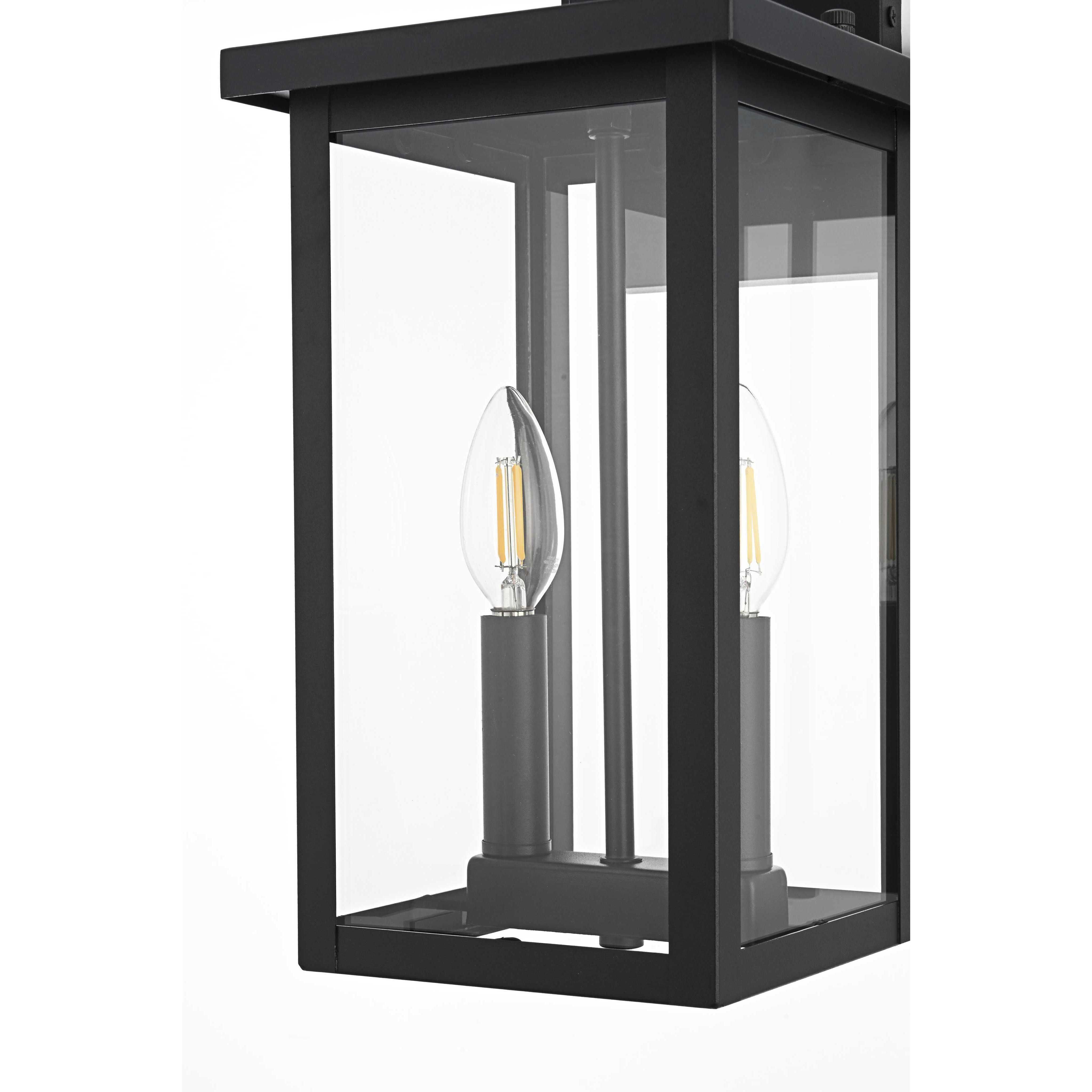 Venango 2 Light 15 inch Black Outdoor Wall Sconce