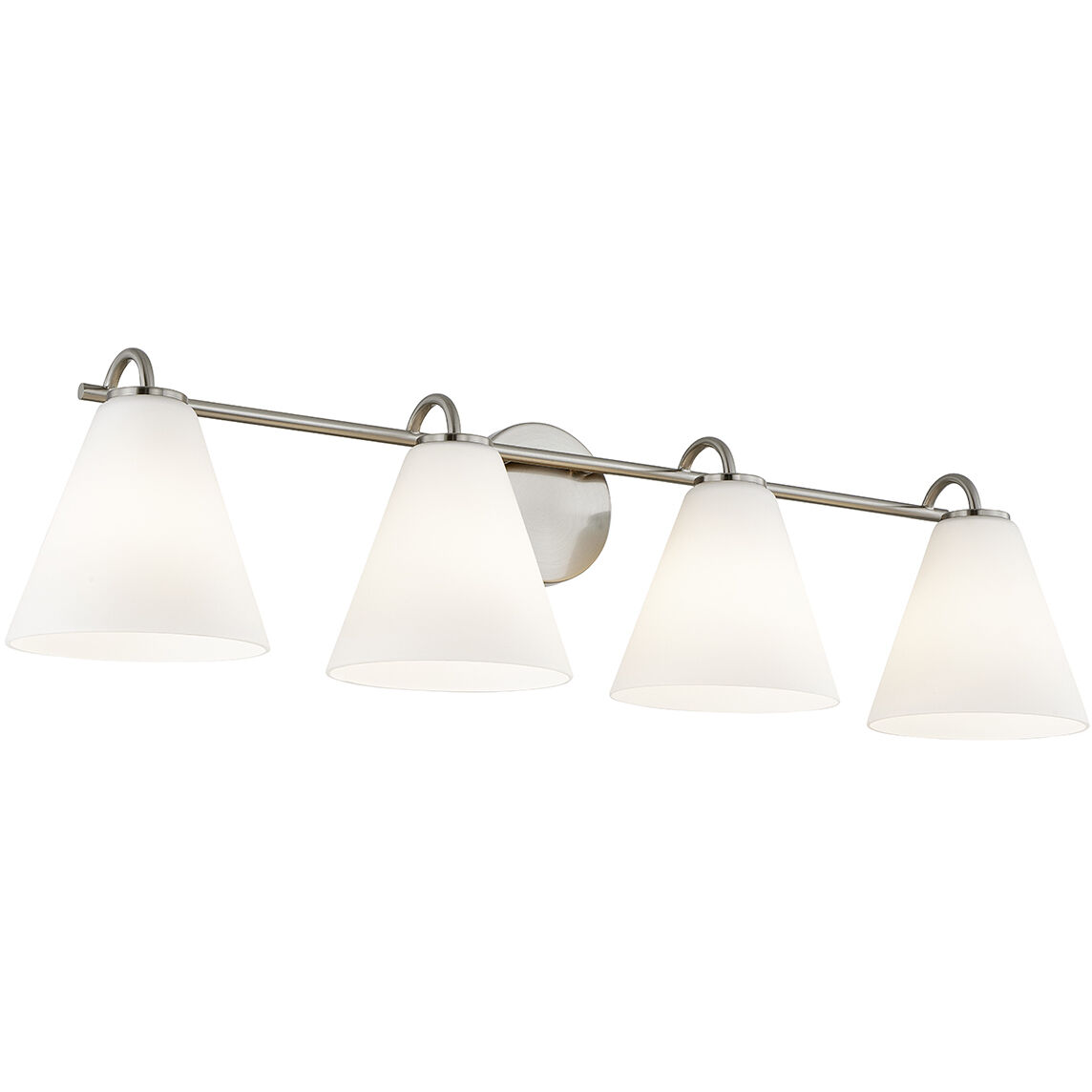 Fusion Collection - Pavia Family 4 Light 33.75 inch Brushed Nickel Bath/Vanity Wall Light, EVOLV