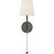 Suzanne Kasler Camille 1 Light 5.5 inch Bronze Sconce Wall Light in Linen