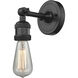Franklin Restoration Bare Bulb 1 Light 5 inch Matte Black Sconce Wall Light