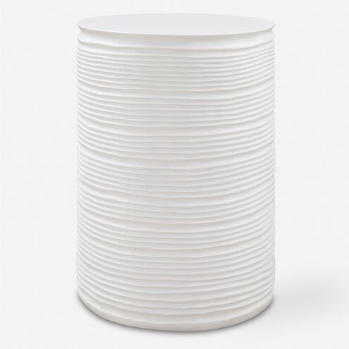 Borderline 18 X 13 inch Plaster White Drum Table